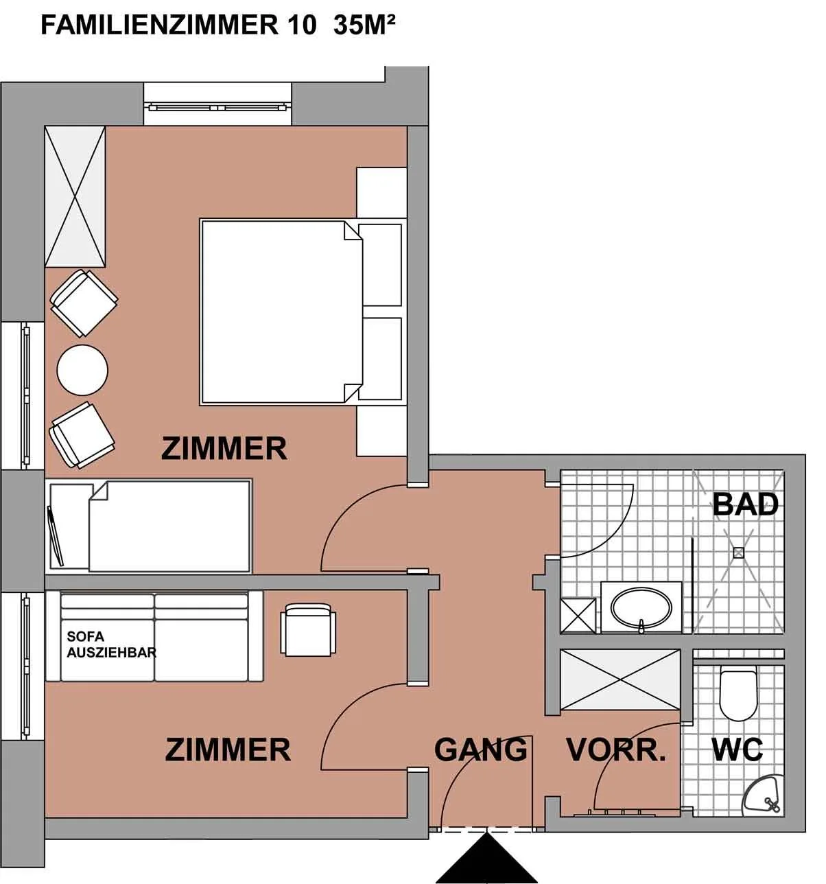 Grundriss Familienzimmer