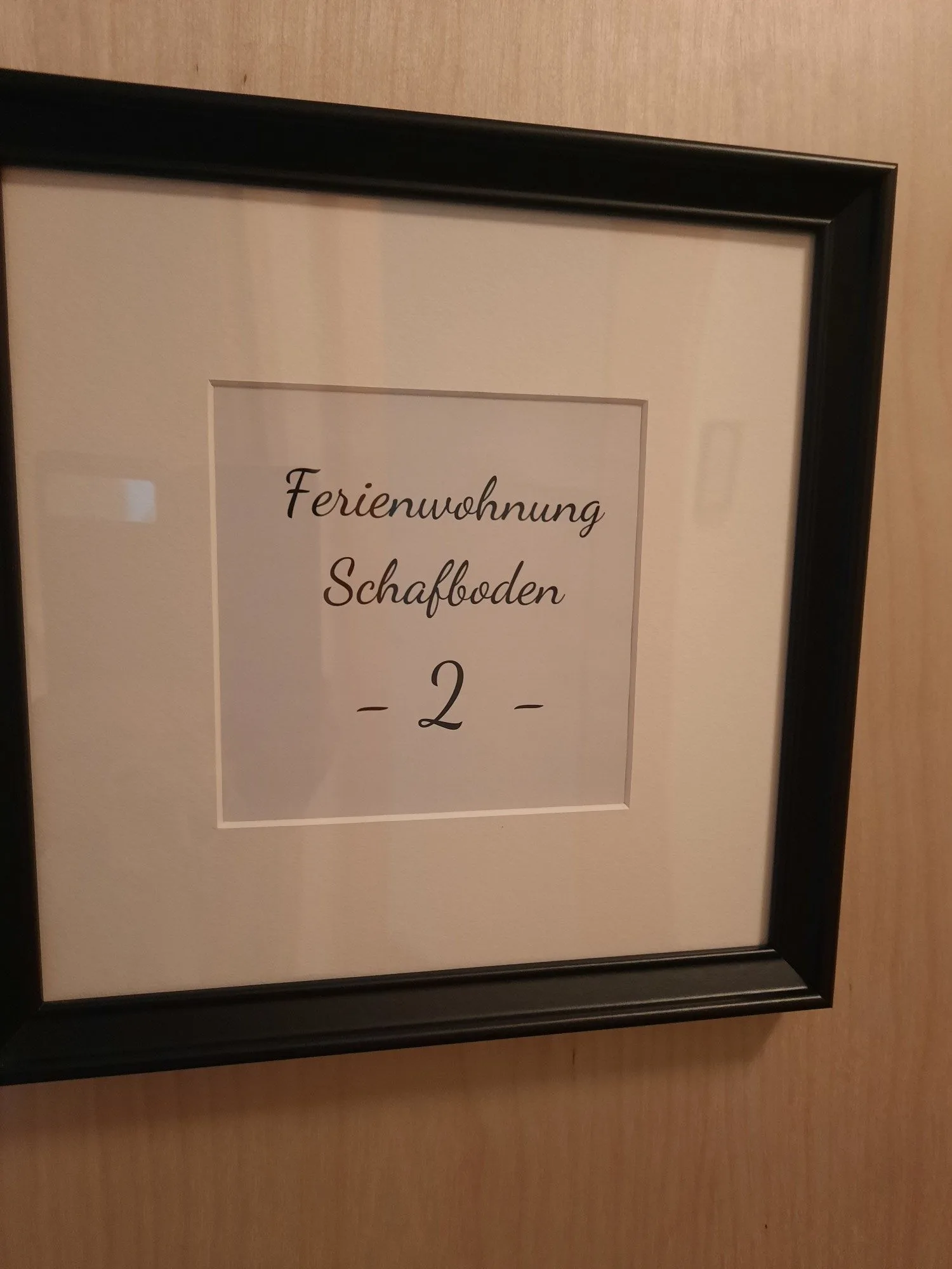 Türschild Ferienwohnung Schafboden